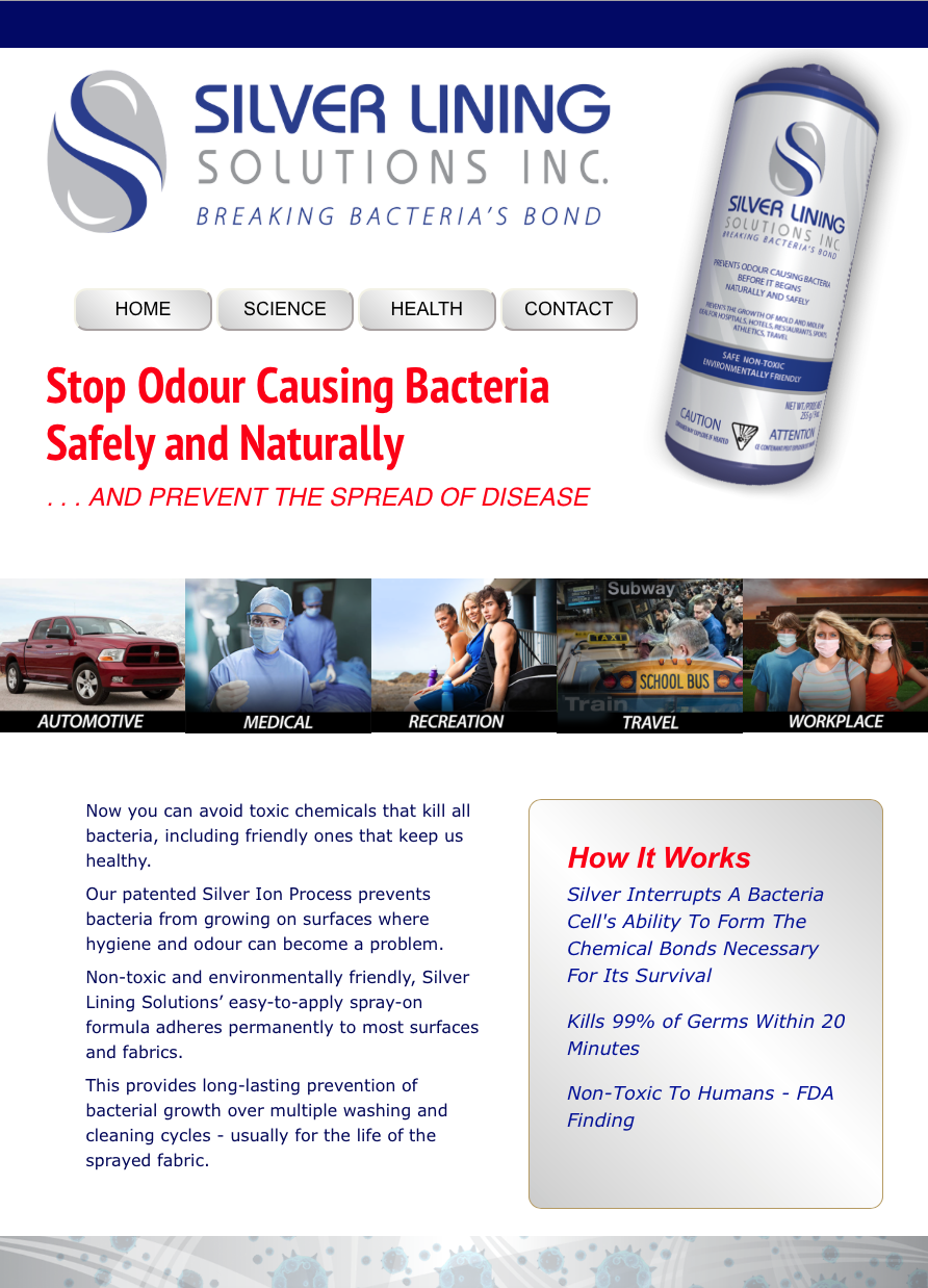 Silver Lining Solutions Stop Bacteria Spray 